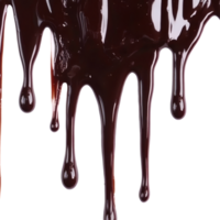Rich, velvety chocolate ganache making a luscious cascade on a transparent background, Velvety Chocolate Ganache Cascade Seamless Dripping Effect on transparent background png