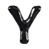 Creating words with the consonant letter y on a reflective black surface in a well-lit environment, consonant letter y is used to make words on transparent backgroundfile png
