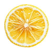 Fresh lemon slice isolated on a transparent background for culinary and decorative uses in cooking and beverages, lemon slice isolated on transparent background png