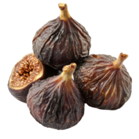 Dried figs showcasing rich texture and color against a clean transparent background for culinary inspiration, Dried figs isolated on transparent background png