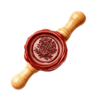 Elegant wax seal with detailed floral design and the word certified, perfect for letters or documents, Wax Seal with Certified Word Isolated Stock Illustration png