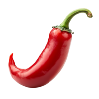 Bright red cayenne pepper isolated on a clean transparent background showcasing its vibrant color and unique shape for culinary use or spice collection, Cayenne pepper isolated on transparent background png