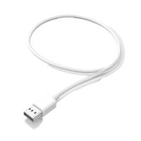 transparent USB cable isolated on a clean transparent background designed for charging and data transfer functionalities, USB cable isolated on transparent background png