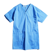 Blue patient gown for medical apparel displayed against a transparent background while isolated, Blue Patient Gown, Medical Apparel, Isolated on transparent background Background png