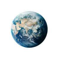 Earth viewed from space against a transparent background showcasing continents and oceans in bright colors, Earth Globe from Space On transparent background png