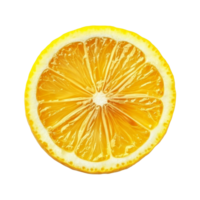 Sliced lemon resting on a clean transparent background showcasing its bright texture and juicy interior segments, sliced lemon isolated on transparent background png