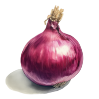 A vibrant red onion on a transparent background showcasing its beautiful texture and natural shine, Red sliced onion ontransparent background png