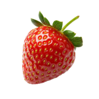 Fresh strawberry isolated against a clean transparent background showcasing vibrant color and natural texture, strawberry cheesecake isolated on transparent background png