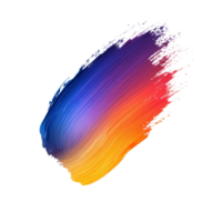 Vibrant color gradient brush stroke blending rich hues of purple, red, and orange on a clean transparent background, color gradient brush stroke isolated on transparent background png