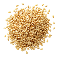 A pile of sesame seeds isolated on a transparent background, showcasing their small size and light color, sesame isolated on transparent background png