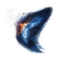 A vibrant view of the Milky Way galaxy highlighted by cosmic dust and scattered stars in deep space, Milky Way Galaxy with Cosmic Dust and Stars, Isolated on transparent background png