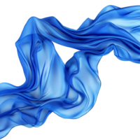 Elegant and flowing blue silk fabric against a light background showcases sophistication and grace in design, Elegant Blue Silk Fabric Flowing On transparent background png