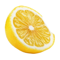 Fresh lemon slice isolated on a clean transparent background showcasing its vibrant color and juicy texture, lemon slice isolated on transparent background png