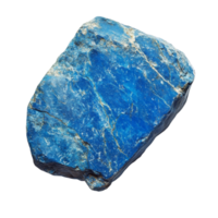 Bright blue stone with intricate details set against a smooth transparent background, Blue color stone on a transparent background. Stone transparent background png