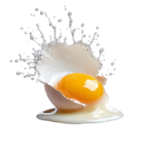Egg yolk and transparent dripping down with a splash on a transparent background, Egg yolk and egg transparent falling down isolated png