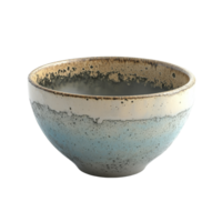 A beautifully crafted ceramic bowl with a unique glaze pattern isolated on a clean alpha layer background, Ceramic bowl isolated on alpha layer png