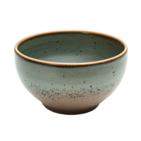 Ceramic bowl with a glaze, showcasing a smooth surface and subtle color variations on a transparent background, red ceramic bowl isolated on transparent background png