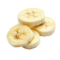 vers banaan plakjes geïsoleerd Aan een schoon transparant achtergrond voor culinaire gebruik en presentatie, banaan plakjes geïsoleerd Aan transparant achtergrond png