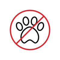 no pets allowed line icon vector