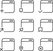 collection of cute icon user interface illustration vector