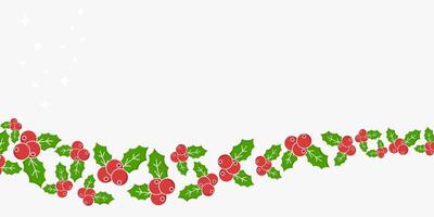 christmas background with copy space area, design with holly berry pattern. template for banner, greeting card, flyer, social media, presentation, web. vector