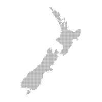black halftone dotted new zealand map vector