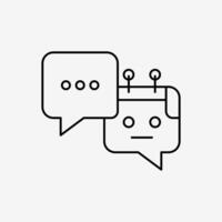 Chatbot line icon design vector