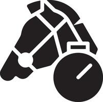 Modern Black and White Horse Symbol Illustration. Elegant Simple Horse Icon for Profesional Business Logo Branding vector