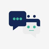 Chatbot flat icon. Online support service bot flat illustration design. vector