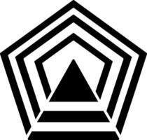 Abstract Geometric Shape Bold Black Element vector
