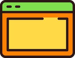 Browser Window Filled Style Icon vector