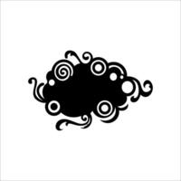 Black banner pattern with unique Batik pattern vector