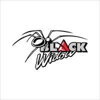 A spider on top of the black widow writing vector