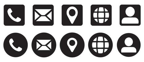 Phone call symbol. Business card icon set. illustration EPS 10 vector