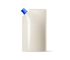 Mayonnaise sauce pouch container with a blue cap vector