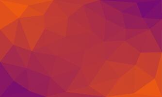 Abstract geometric triangle pattern background. Modern low polygon shapes with magenta and orange gradient texture vector