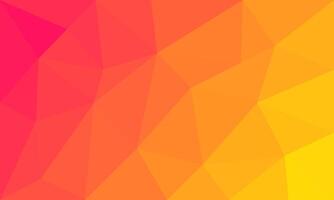 Flat polygonal gradient background. Modern geometric triangle pattern design elements in pink and yellow color vector