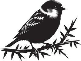 Vibrant sparrow bird shape on white background vector
