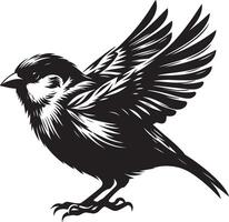 Impeccable sparrow bird shape on a clean canvas vector