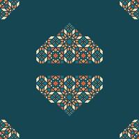 Islamic Ornament Forming Triangle on Top and Bottom vector
