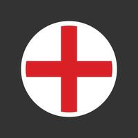 The flag of England with round circle shape . vector
