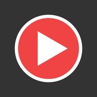 Play button circle icon. Round shape design vector