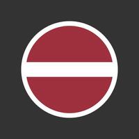 Round Latvia flag emblem design element vector