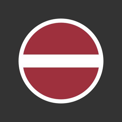 Round Latvia flag emblem design element