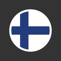 Finland Round Circle Flag Design vector
