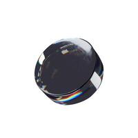 3d render glossy cylinder. three-dimensional illustration. Glassmorphism crystal design. Abstract shape glass. Realistic transparent element rainbow gradient. Hologram diamond refraction prism. vector