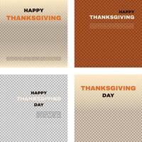 minimalist thanksgiving template set vector