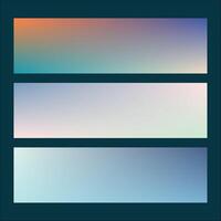A compilation of simple color gradation banner designs vector