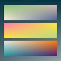Simple color gradient banner design set vector