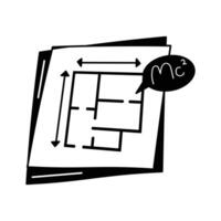 Blueprint of a house, representing construction and architectural plans vector